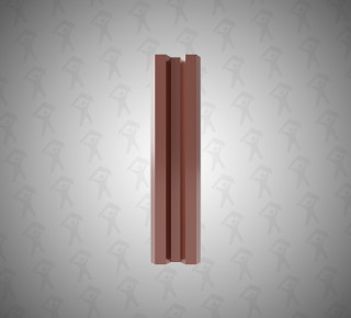 Евроштакетник mini, М-образный, 75 мм (толщина 0,5 мм), полиэстер односторонний, RAL 8017 Шоколадно-коричневый